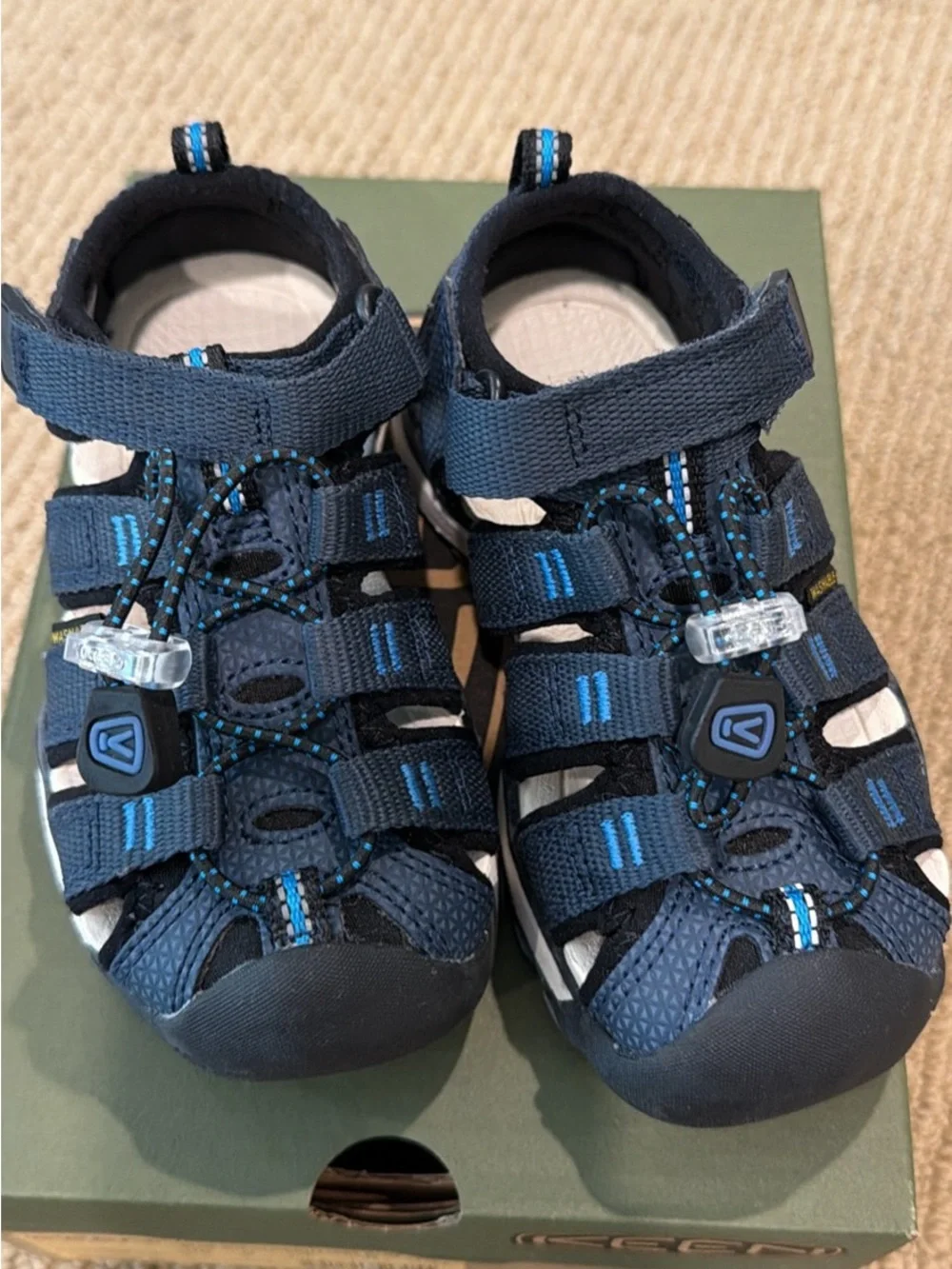 Keen Newport Neo H2 Little Kids Navy Sport Hiking Outdoor Sandals Size 8